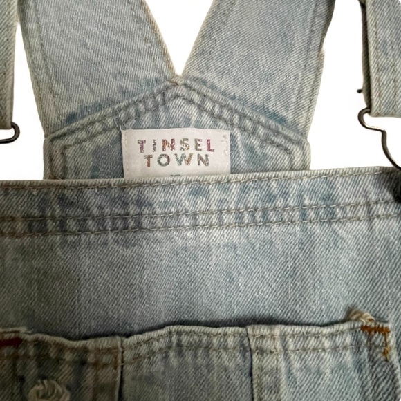 Tinseltown Rigid Ripped Overalls with Button Closures, Size XL, NWT - Picture 9 of 15